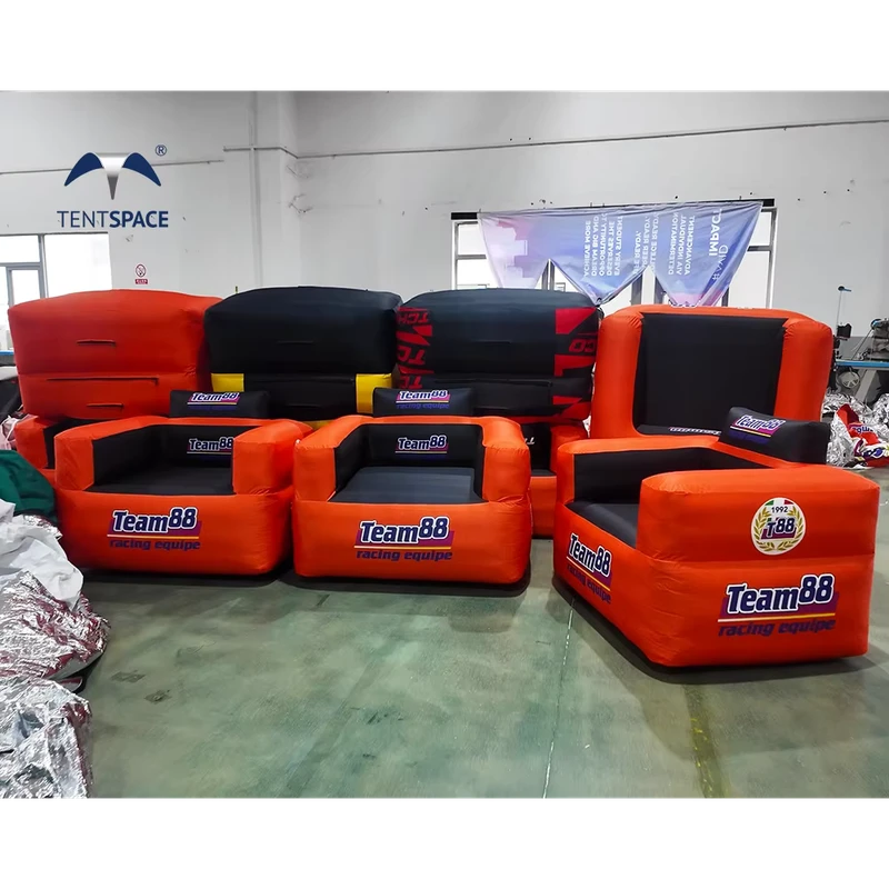 Sofa Inflatable untuk Promosi Acara dengan Cetakan Kustom, Kursi Iklan Lipat, dan Tempat Duduk Tahan Udara