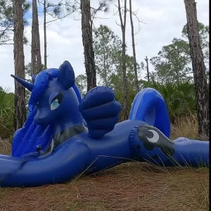 Licorne gonflable géante personnalisée, modèle de licorne de mer gonflable, ballon licorne bleue