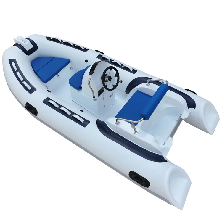 カスタマイズ可能な RIB390C インフレータブルローボート 13フィート セミリジッド FRPハル PVC ハイパロン スポーツヨット ドリフト