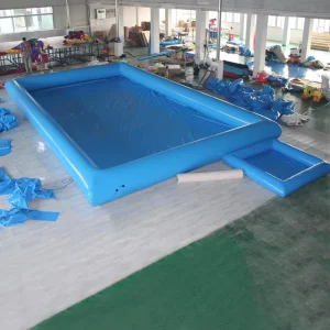 Piscina Inflável Retangular Personalizada, Piscina Comercial Acima do Solo, Piscina de Brincar para Crianças com Pequena Piscina para Lavar os Pés