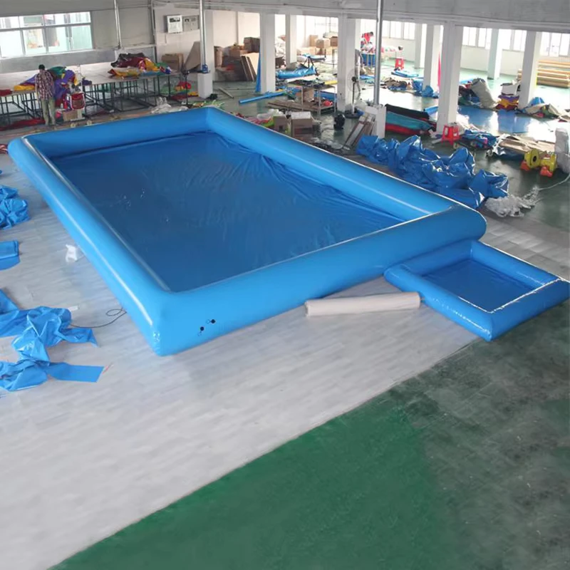 Customized Rectangle Inflatable Pool Above Ground Commercial Swim Pool Kids Play Ball Toy Pool with Small Wash Feet Pool