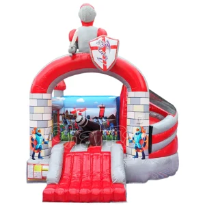 Customized Red Jumping Combo Inflatable Small Bouncy with Slide Inflatable Kids Playing Bouncer for Party Rental