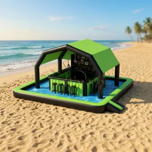 Bar Gonfiabile Relaxante in PVC Personalizzato per Piscina Tavolo Bar Galleggiante per Feste Private
