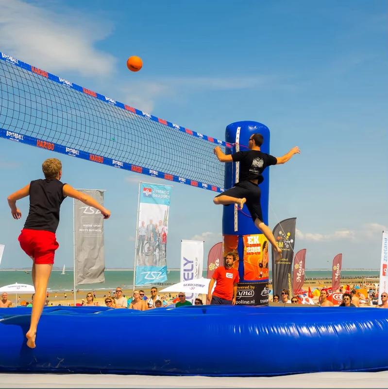 Customized Sport Game with Air Blower Volleyball Court Jump Inflatable Bossaball