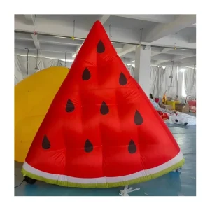 Actividad inflable de festival de verano, caricatura de fruta sandía personalizada