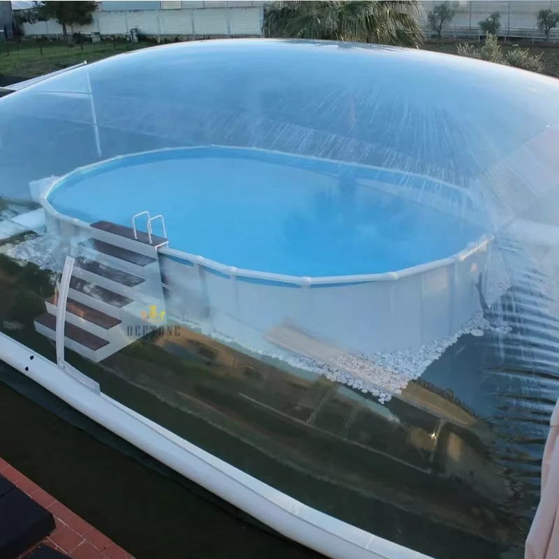 Tenda Bolha Inflável Transparente Personalizada para Cobertura de Piscina