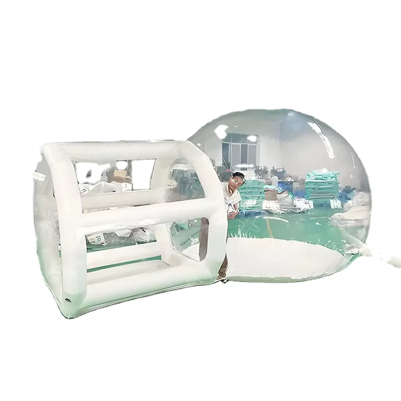 Tenda Gelembung Spherical Transparan Kustom untuk Camping Luar Ruangan Bouncer Inflatable Tahan Lama