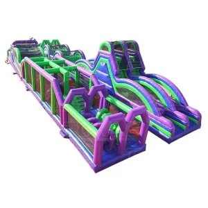 Customized U Shape Turn Giant Adult Inflatable Obstacle Course Kids Inflatable Obstacle Challenge Fun Run Race