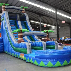 Customized Water Play Equipment(Old) Commercial Outdoor Bounce House Water Slide Inflatable Obstacle Course