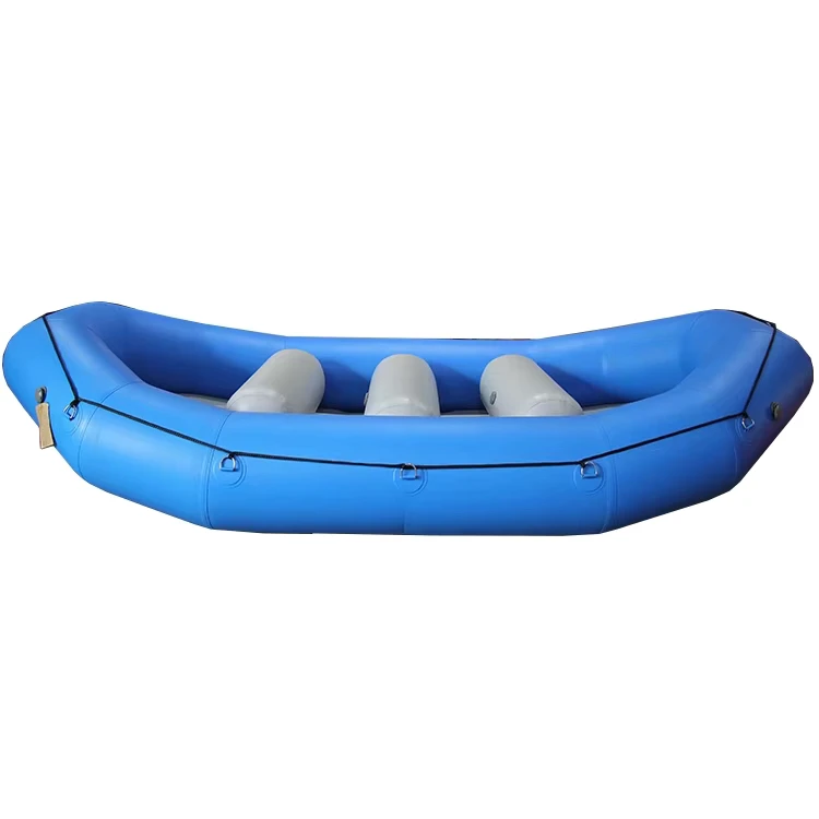 맞춤형 화이트 하이팔론 인플레이터블 뗏목 보트 8인용 안정적인 강 rafting 및 드리프트