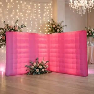 Customized White Inflatable Wall Led Inflatable Photo Booth Background Led Wall for KOL Advertising