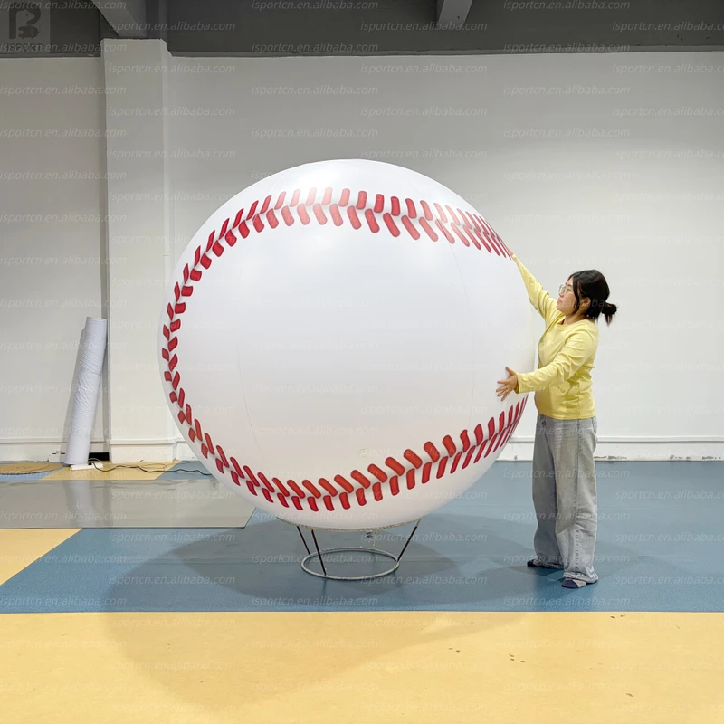 Customized logo Giant Inflatable Baseball Model Baseball Balloon for Outdoor Advertising