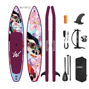 Customized12.6ft 381cm All Round Inflatable Isup Stand up Surfboards Watersports Stand up Fishing Paddle Board with High Quality