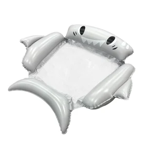 Cute Bear Shark Inflatable Pool Floats Mesh Water Lounger Chairs for Adults Kids Cartoon Pool Float for Summer Pool
