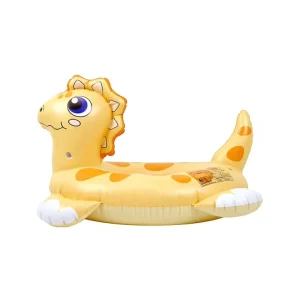 Niedlicher Cartoon-Dinosaurier Runde benutzerdefinierte Designs PVC aufblasbare Pool-Float Schwimmringe für Wasser-Spaß