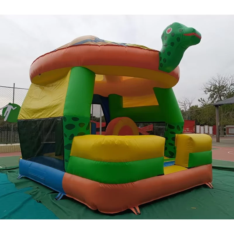 Château gonflable en forme de tortue mignonne, centre de jeux coloré pour enfants, fêtes et événements d'été