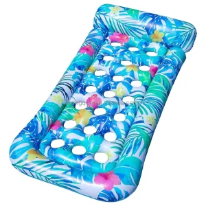 DERO Custom Adult PVC Inflatable Floating Pool Float with Water Lounge and Swimming Ring