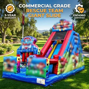 DFRL Commercial Grade Dog Patrol Style Inflatable Bounce House PVC Material 3 Year Warranty Large Obstacle Jumping Castle Large