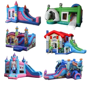 DFRL Customized Commercial 0.55mm PVC Kids Inflatable Bounce House Combo Trampoline Slide Blower 3 Year Warranty Easy Setup