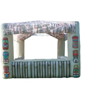 Bar inflable Tiki de grado comercial, ecológico, 4x4x3.5m, colores personalizados, garantía de 3 años, fiesta en la playa, piscina personalizada