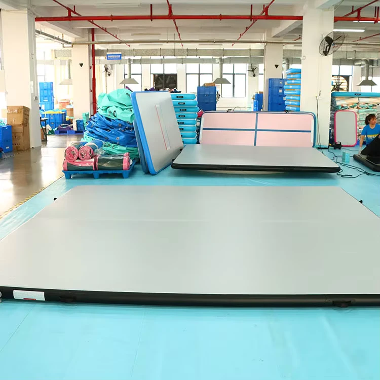 DWF 3 m x 3 m PVC aufblasbare Gymnastik-Wrestling-Matte, 10 cm, 20 cm Luftbahn für Jiu Jitsu, BJJ, MMA, Judo, Fitness, Tumbling-Gym