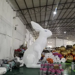 Decorative Outdoor Inflatable Easter Bunny Rabbit Led Light Balloon Lamp for Mid Autumn Festival