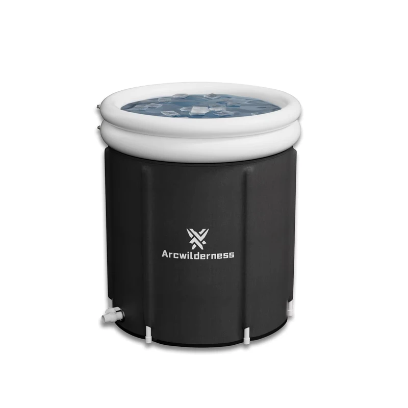 Baignoire Gonflable Portable Pliable 340L avec Design Détachable, Baignoire de Glace Gonflable pour Extérieur