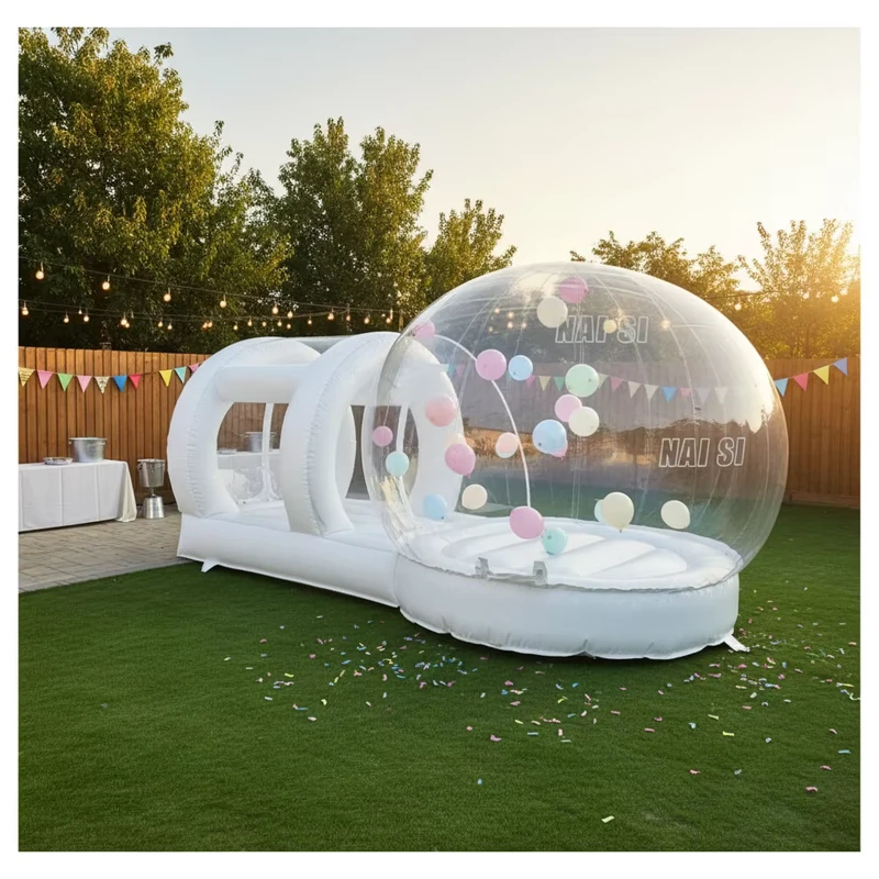 Tenda Dome Diameter 10ft 3m Rumah Loncat Rumah Gelembung Transparan Inflatable
