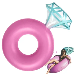 Diamond Shape Shiny Swim Water Party Toy High Quality PVC Inflatable Swim Ring