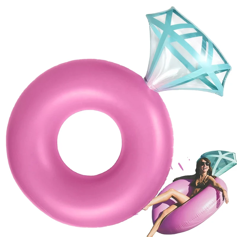 Brinquedo de Festa Aquática Inflável em Forma de Diamante, Anel de Natação Inflável de PVC de Alta Qualidade