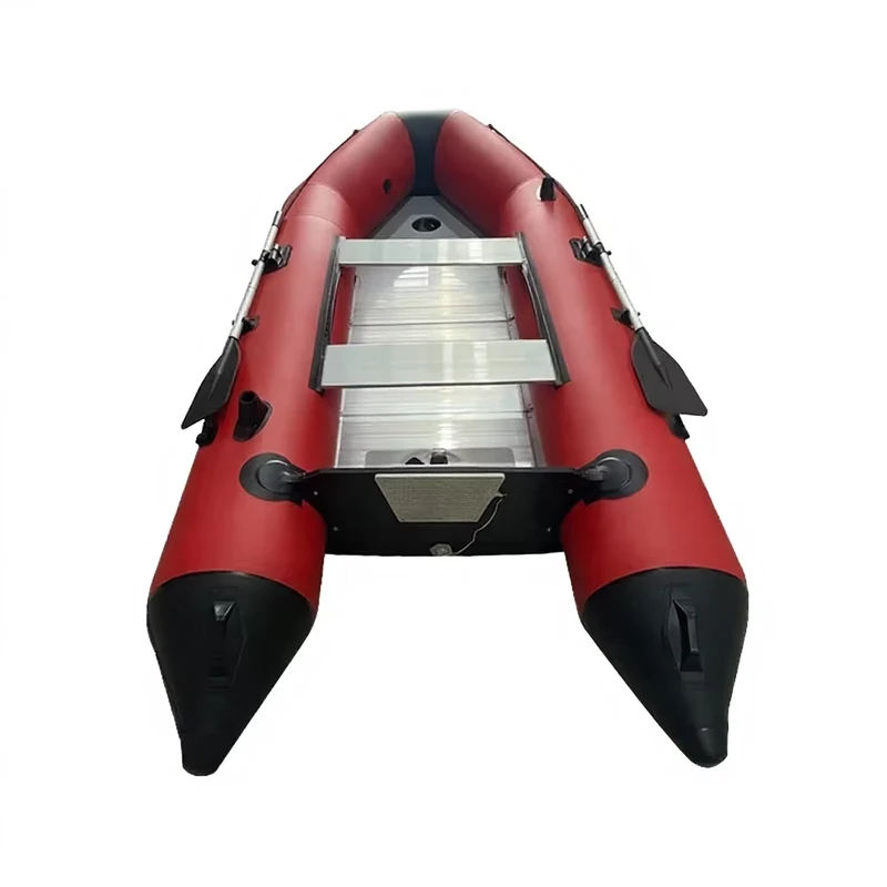 Dinghy Boats Inflatable Boat Aluminum Floor Assault Sport Pontoon Boat for Adults Keel Transom 888 Lbs Drifting 6 Person