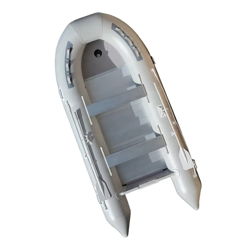 Perahu Inflatable Dinghy Lantai Aluminium RIB Pabrikan Perahu Dayung Tahan Lama dengan Aksesoris