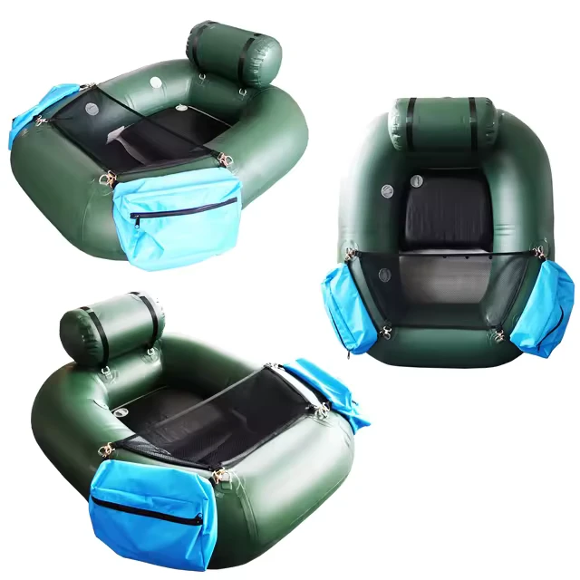 Barca Gonfiabile Portatile, Tubo Galleggiante per Pesca, Barca Gonfiabile in PVC Resistente per Una Persona