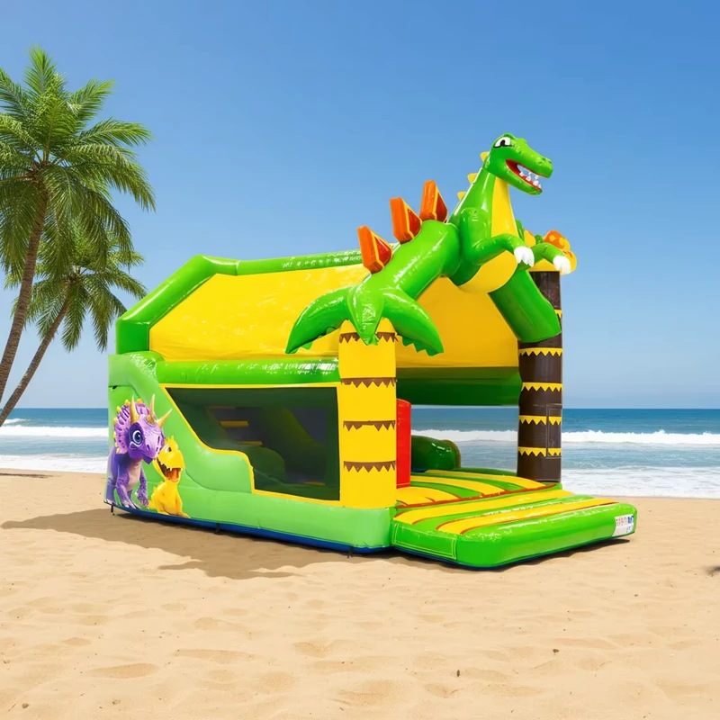 Dinosaurier Aufblasbarer Hüpfburg Kinder Hüpfburg Tier Aufblasbares Sprunghaus für Kinderpartys