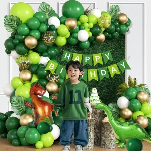 Palloncini per festa di compleanno a tema dinosauri, eco-compatibili, decorazione per atmosfera per ragazza e ragazzo, layout per scene per bambini