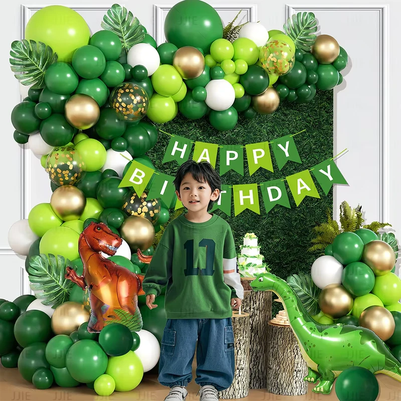 Balon Pesta Ulang Tahun Bahagia Bertema Dinosaurus Ramah Lingkungan untuk Dekorasi Suasana Anak Laki-Laki Perempuan