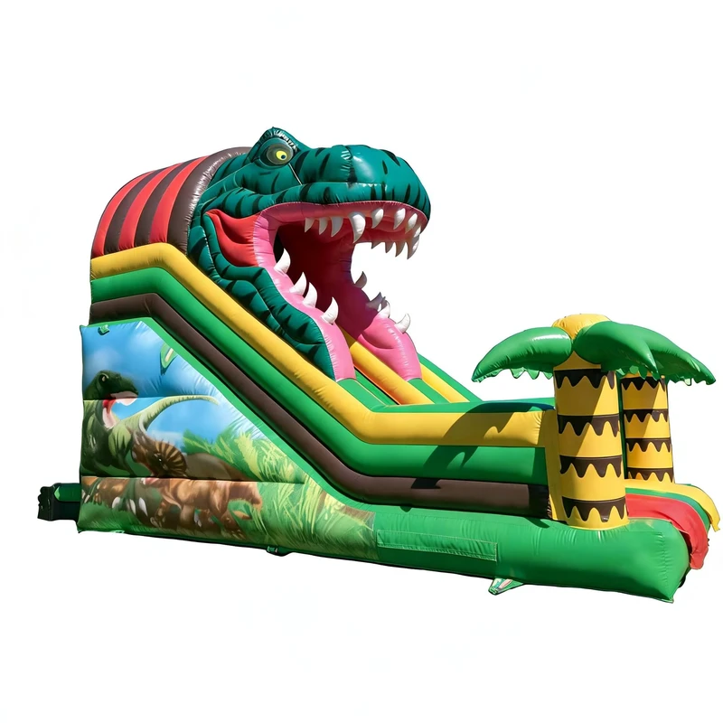 Thiết bị chơi mạo hiểm tiền sử khổng lồ có chủ đề khủng long, cầu trượt khô PVC thân thiện với môi trường, cấp thương mại
