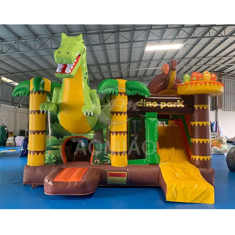Château gonflable à thème dinosaure avec matériau PVC et Oxford et souffleur, comprend des kits de réparation