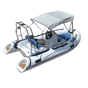 Direct Factory 3.9m Small Dinghy Inflatable Rib Boat With Fiberglass Hull Sunshade