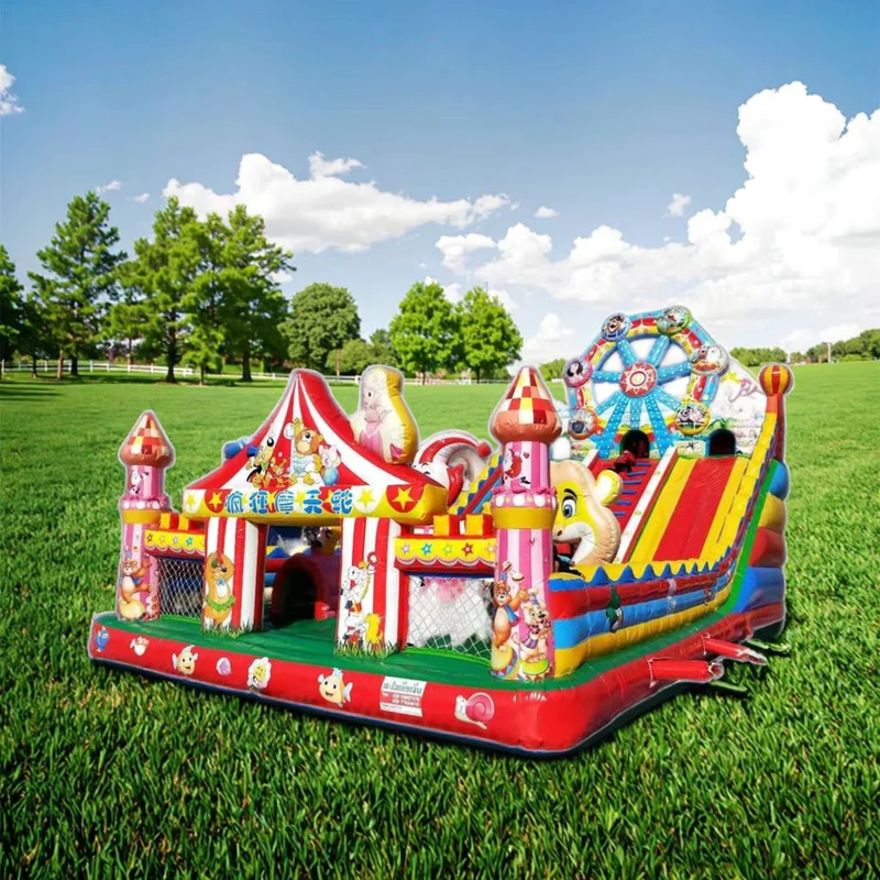 Trampolín inflable familiar modelo LFT-1 de la marca LFT, castillo hinchable para niños 50