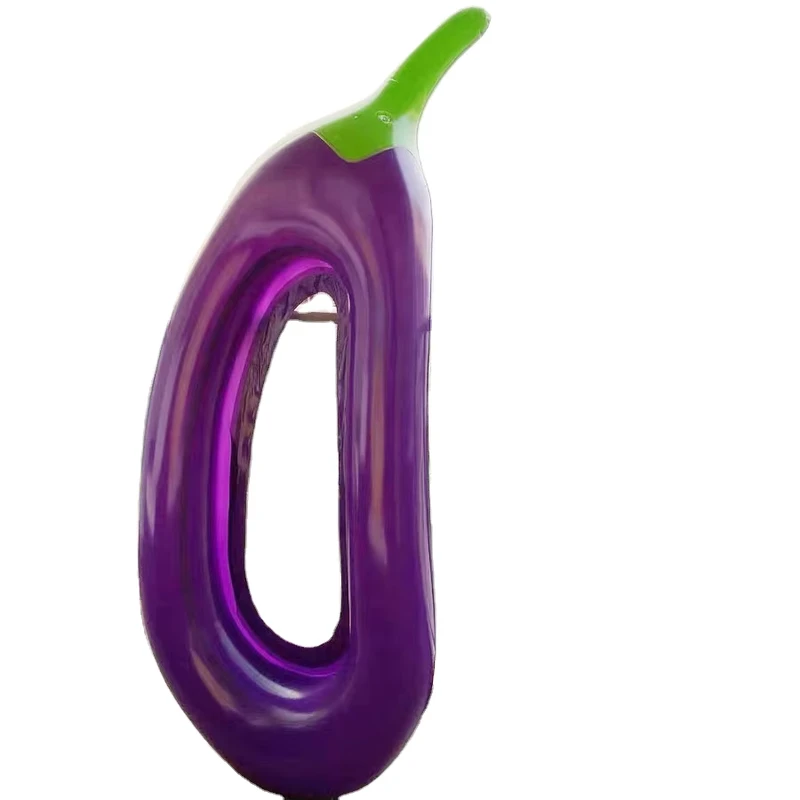 Venta Directa de Fábrica de Flotador Inflable en Forma de Berenjena para Piscina Personaje de Dibujos Animados