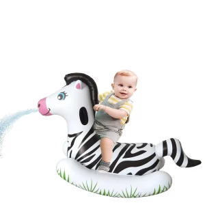 Direktlieferung Aufblasbarer Wasser spritzender Rocker Outdoor Ritt Spielzeug für Kinder, Wasser-Spiel Einhorn Schaukelpferd