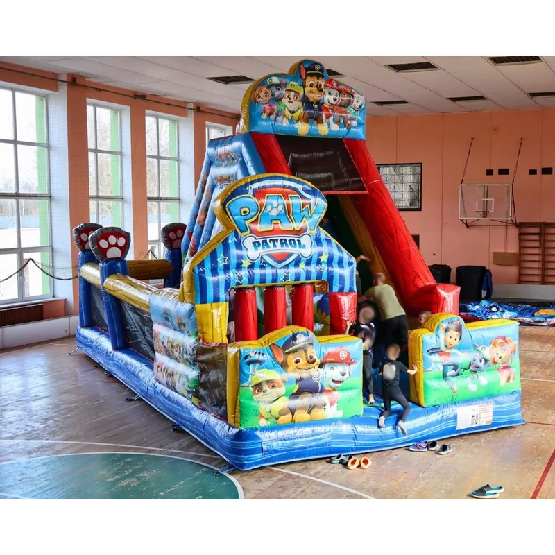 Château gonflable pour chiens avec souffleur, maison de saut gonflable commerciale, combinaison de toboggan, aire de jeux d'obstacles pour enfants