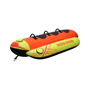 Tube Gonflable pour Chien avec Poignées Rembourrées, Valve de Sécurité, Tube Tirable Gonflable pour 3 Personnes