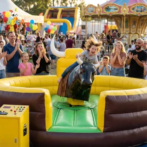 Dola Inflatable Bull Riding Game Machine PVC Material 1 Year Warranty for Ages 2 15 Mechanical Children Adults Sports
