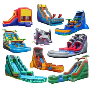 Dongyuan Large Indoor Outdoor Kids Inflatable Bouncy Water Castle with Slides for Home Amusement Park Equipment