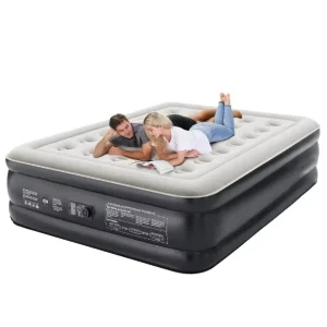 Double Convertible Inflatable Bed Built in Pump Foldable Portable Foam Air Mattress for Outdoor Camping Home