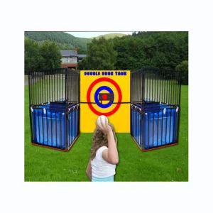 Double Dunk Tank Game Carnival Interactive Inflatable Dunking Booth