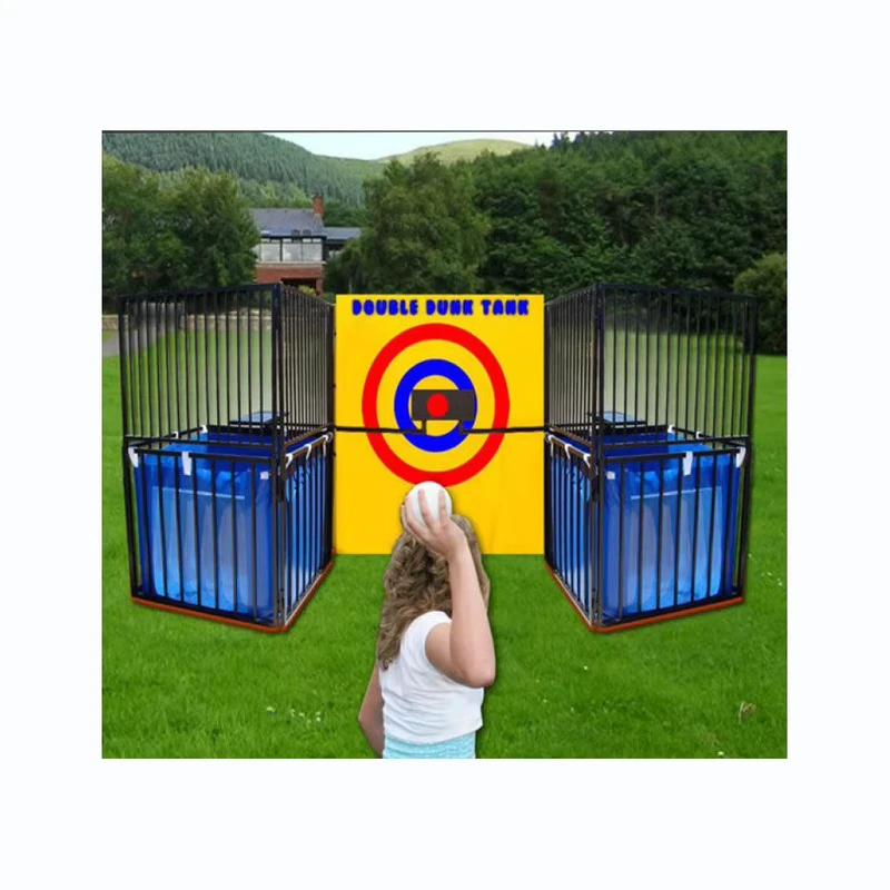 Double Dunk Tank Game Carnival Interactive Inflatable Dunking Booth