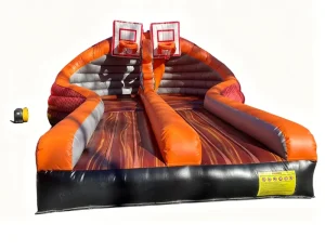 Jogo de Basquetebol Inflável de Duplo Arco para Desafio de Tiro em Jardim Amigável para Aluguer Castelo Inflável